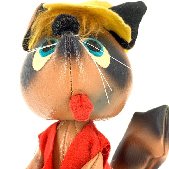 Vintage Dakin Dream Pet Leather Made in Japan Sawdust Filled Animal - Picture 5 of 6